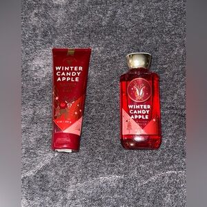 Bath & Body Works Winter Candy Apple Moisturizer & Shower Gel Set